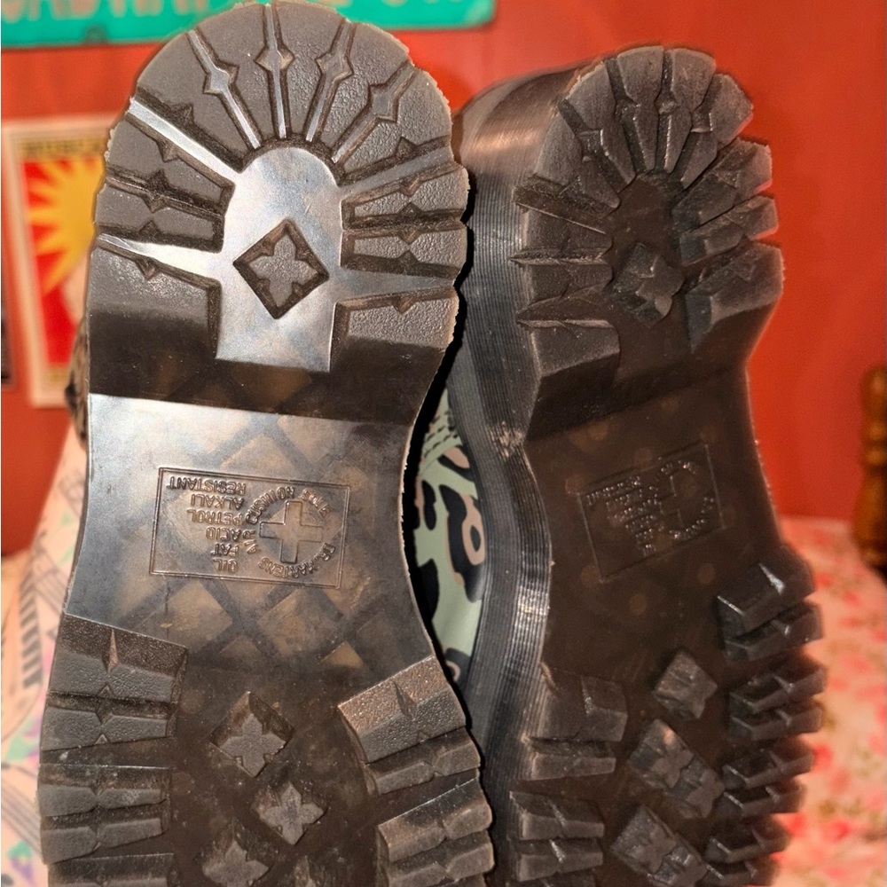 Sinclair Distorted Leopard Print Platform Doc Mar… - image 4